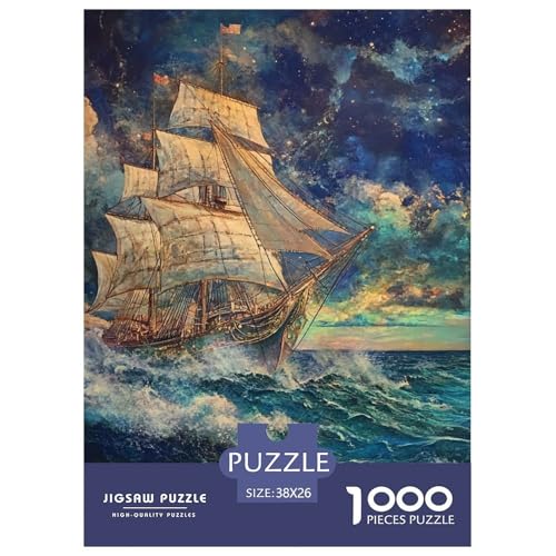 Segelboot 1000 Teile Puzzles DekoRatteion EIN Herausforderndes Für Die Ganze Familie Tolle Geschenkidee 38x26cm/1000pcs von ZXOAWQX