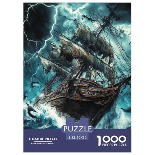 Segelboot 1000 Teile Puzzles DekoRatteion Klassisches Lernspiel Für Erwachsene Und Kinder Ab 12 Jahren Tolle Geschenkidee 70x50cm/1000pcs von ZXOAWQX