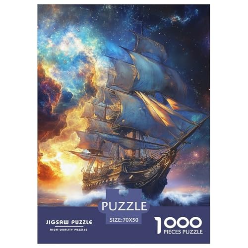 Segelboot 1000 Teile Puzzles Puzzlespiele Unmögliche Herausforderung Für Erwachsene Und Kinder Ab 12 Jahren Tolle Geschenkidee 70x50cm/1000pcs von ZXOAWQX