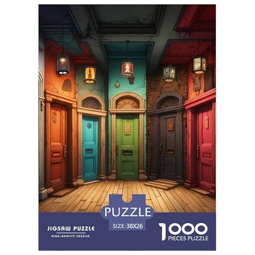Seltsame farbige Türen 1000 Teile Puzzles Dekoration Lernspiel Herausforderung Spielzeug Für Die Ganze Familie Tolle Geschenkidee 38x26cm/1000pcs Seltsame farbige Türen 1000 Teile Puzzles Dekoration Lernspiel Herausforderung Spielzeug Für Die Ganze Familie Tolle Geschenkidee 38x26cm/1000pcs von ZXOAWQX