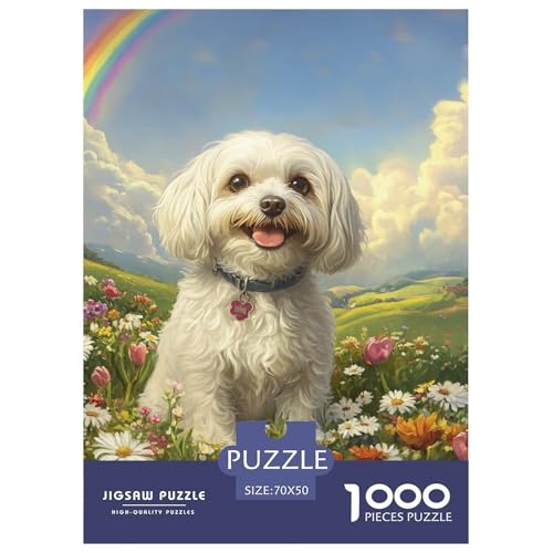 Shih Tzu 1000 Teile Puzzles Classic Unmögliche Herausforderung Für Erwachsene Und Kinder Ab 12 Jahren Tolle Geschenkidee 70x50cm/1000pcs von ZXOAWQX