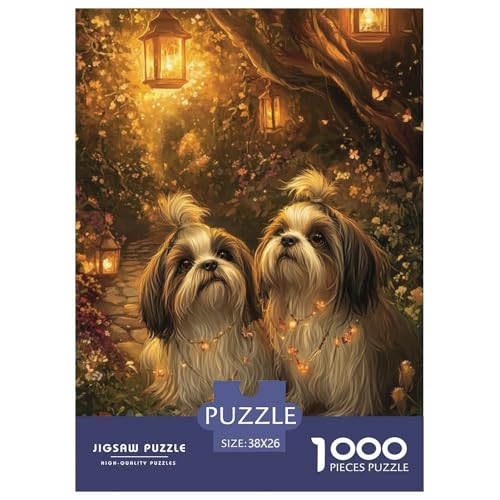 Shih Tzu 1000 Teile Puzzles DekoRatteion Lernspiel Herausforderung Spielzeug Für Erwachsene Tolle Geschenkidee 38x26cm/1000pcs von ZXOAWQX