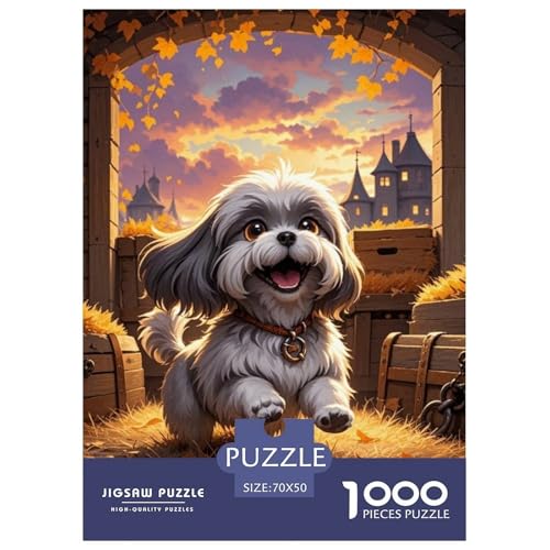 Shih Tzu 1000 Teile Puzzles Hund Clevere Klassisches Lernspiel Für Die Ganze Familie Tolle Geschenkidee 70x50cm/1000pcs von ZXOAWQX