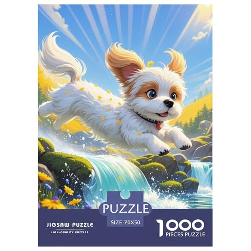 Shih Tzu 1000 Teile Puzzles Hund Puzzlespiele Lernspiel Herausforderung Spielzeug Für Erwachsene Und Kinder Ab 12 Jahren Tolle Geschenkidee 70x50cm/1000pcs von ZXOAWQX