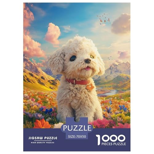 Shih Tzu 1000 Teile Puzzles Puzzlespiele EIN Herausforderndes Für Erwachsene Und Kinder Ab 12 Jahren Tolle Geschenkidee 70x50cm/1000pcs von ZXOAWQX