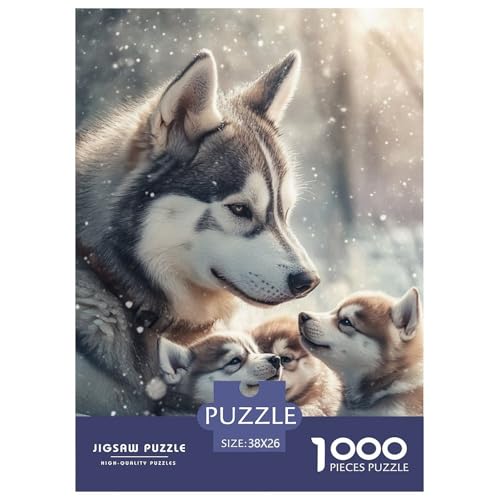 Sibirischer Husky 1000 Teile Puzzles Classic Lernspiel Herausforderung Spielzeug Für Erwachsene Und Kinder Ab 12 Jahren Tolle Geschenkidee 38x26cm/1000pcs Sibirischer Husky 1000 Teile Puzzles Classic Lernspiel Herausforderung Spielzeug Für Erwachsene Und Kinder Ab 12 Jahren Tolle Geschenkidee 38x26cm/1000pcs von ZXOAWQX