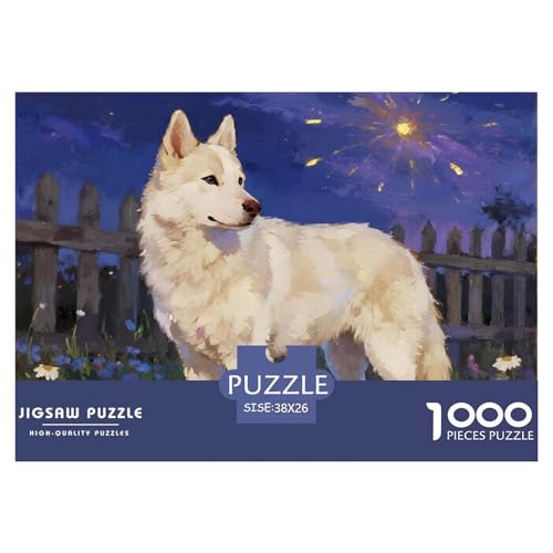 Sibirischer Husky 1000 Teile Puzzles Haustier Hund Clevere EIN Herausforderndes Für Erwachsene Tolle Geschenkidee 38x26cm/1000pcs Sibirischer Husky 1000 Teile Puzzles Haustier Hund Clevere EIN Herausforderndes Für Erwachsene Tolle Geschenkidee 38x26cm/1000pcs von ZXOAWQX
