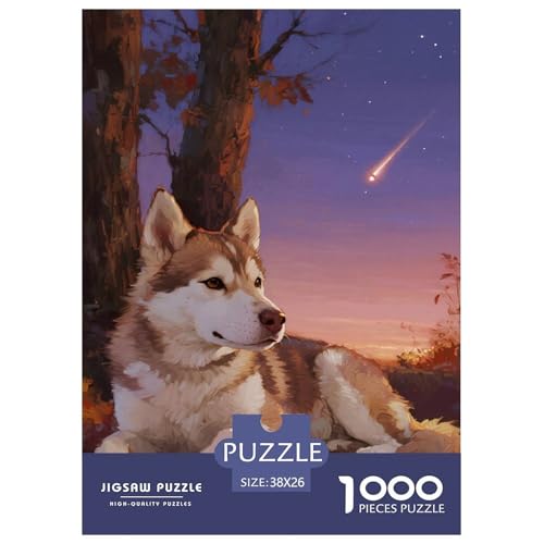Sibirischer Husky 1000 Teile Puzzles Haustier Hund Clevere Lernspiel Herausforderung Spielzeug Für Erwachsene Und Kinder Ab 12 Jahren Tolle Geschenkidee 38x26cm/1000pcs Sibirischer Husky 1000 Teile Puzzles Haustier Hund Clevere Lernspiel Herausforderung Spielzeug Für Erwachsene Und Kinder Ab 12 Jahren Tolle Geschenkidee 38x26cm/1000pcs von ZXOAWQX