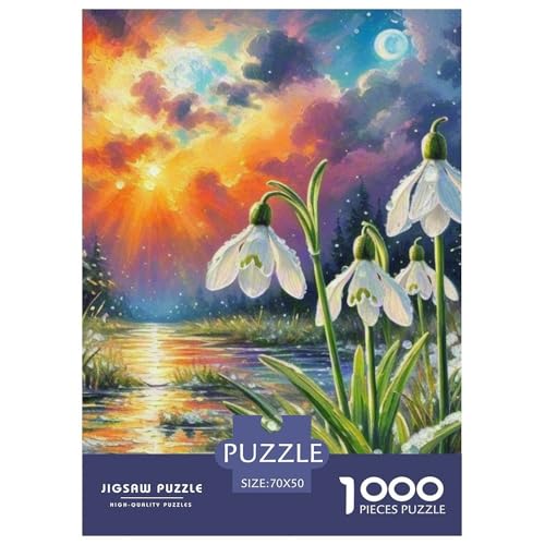 Snowdrop 1000 Teile Puzzles Dekoration Klassisches Lernspiel Für Erwachsene Tolle Geschenkidee 70x50cm/1000pcs von ZXOAWQX
