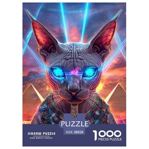 Sphinx Katze 1000 Teile Puzzles Clevere Klassisches Lernspiel Für Die Ganze Familie Tolle Geschenkidee 38x26cm/1000pcs von ZXOAWQX