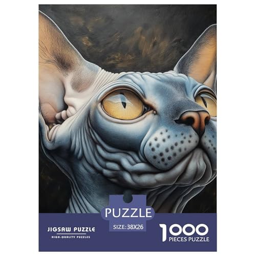 Sphinx Katze 1000 Teile Puzzles Puzzlespiele EIN Herausforderndes Für Erwachsene Tolle Geschenkidee 38x26cm/1000pcs von ZXOAWQX