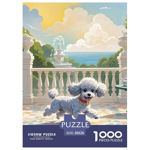 Spielzeug Pudel 1000 Teile Puzzles Hund Clevere Lernspiel Herausforderung Spielzeug Für Die Ganze Familie Tolle Geschenkidee 38x26cm/1000pcs von ZXOAWQX