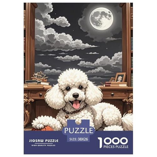 Spielzeug Pudel 1000 Teile Puzzles Hund Clevere Lernspiel Herausforderung Spielzeug Für Die Ganze Familie Tolle Geschenkidee 38x26cm/1000pcs von ZXOAWQX