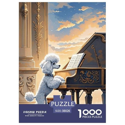 Spielzeug Pudel 1000 Teile Puzzles Hund Clevere Lernspiel Herausforderung Spielzeug Für Die Ganze Familie Tolle Geschenkidee 38x26cm/1000pcs von ZXOAWQX