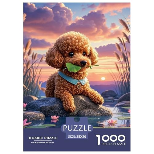 Spielzeug Pudel 1000 Teile Puzzles Hund Clevere Lernspiel Herausforderung Spielzeug Für Erwachsene Und Kinder Ab 12 Jahren Tolle Geschenkidee 38x26cm/1000pcs von ZXOAWQX