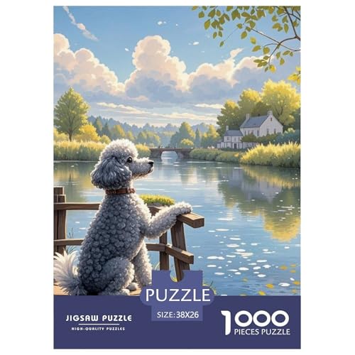 Spielzeug Pudel 1000 Teile Puzzles Hund Dekoration Klassisches Lernspiel Für Erwachsene Und Kinder Ab 12 Jahren Tolle Geschenkidee 38x26cm/1000pcs von ZXOAWQX