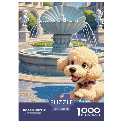Spielzeug Pudel 1000 Teile Puzzles Hund Dekoration Klassisches Lernspiel Für Erwachsene Und Kinder Ab 12 Jahren Tolle Geschenkidee 70x50cm/1000pcs von ZXOAWQX