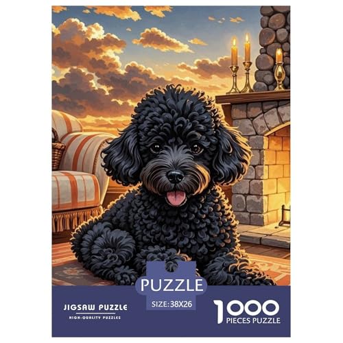 Spielzeug Pudel 1000 Teile Puzzles Hund Dekoration Kreative Unterhaltung Für Erwachsene Und Kinder Ab 12 Jahren Tolle Geschenkidee 38x26cm/1000pcs von ZXOAWQX