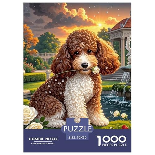 Spielzeug Pudel 1000 Teile Puzzles Hund Dekoration Lernspiel Herausforderung Spielzeug Für Die Ganze Familie Tolle Geschenkidee 70x50cm/1000pcs von ZXOAWQX