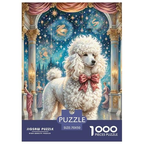 Spielzeug Pudel 1000 Teile Puzzles Hund Dekoration Lernspiel Herausforderung Spielzeug Für Erwachsene Tolle Geschenkidee 70x50cm/1000pcs von ZXOAWQX