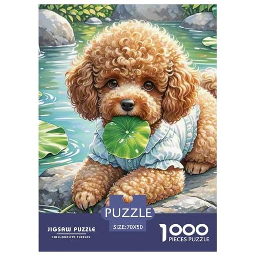 Spielzeug Pudel 1000 Teile Puzzles Hund Dekoration Lernspiel Herausforderung Spielzeug Für Erwachsene Tolle Geschenkidee 70x50cm/1000pcs von ZXOAWQX