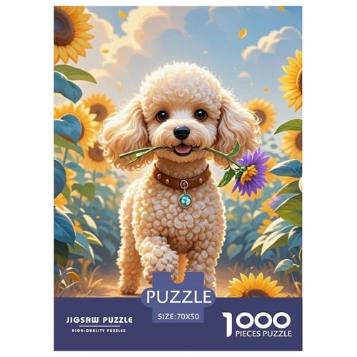 Spielzeug Pudel 1000 Teile Puzzles Hund Dekoration Lernspiel Herausforderung Spielzeug Für Erwachsene Und Kinder Ab 12 Jahren Tolle Geschenkidee 70x50cm/1000pcs von ZXOAWQX