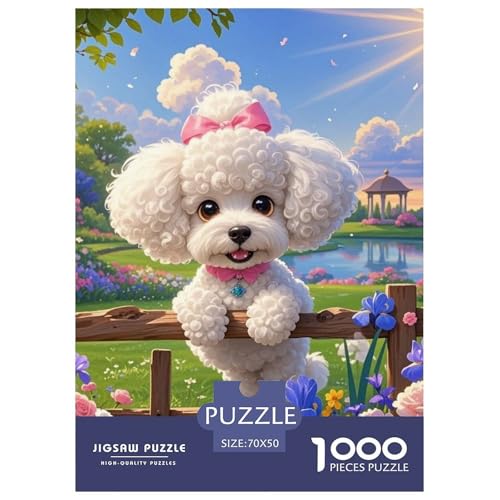Spielzeug Pudel 1000 Teile Puzzles Hund Puzzlespiele EIN Herausforderndes Für Die Ganze Familie Tolle Geschenkidee 70x50cm/1000pcs von ZXOAWQX