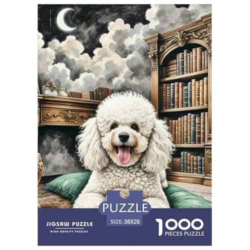 Spielzeug Pudel 1000 Teile Puzzles Hund Puzzlespiele EIN Herausforderndes Für Erwachsene Tolle Geschenkidee 38x26cm/1000pcs von ZXOAWQX
