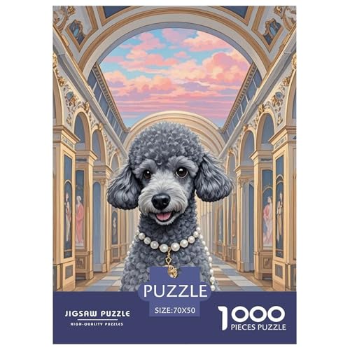 Spielzeug Pudel 1000 Teile Puzzles Hund Puzzlespiele Lernspiel Herausforderung Spielzeug Für Erwachsene Tolle Geschenkidee 70x50cm/1000pcs von ZXOAWQX