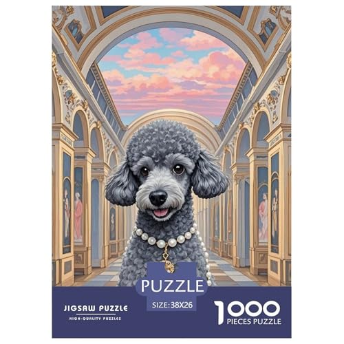 Spielzeug Pudel 1000 Teile Puzzles Hund Puzzlespiele Unmögliche Herausforderung Für Erwachsene Tolle Geschenkidee 38x26cm/1000pcs von ZXOAWQX