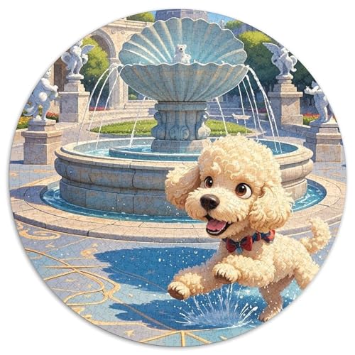 Spielzeug Pudel 1000 Teile Rundes Puzzle Kreatives Hund Geschenk EIN Herausforderndes Für Die Ganze Familie 1000pcs (67.5x67.5cm) von ZXOAWQX