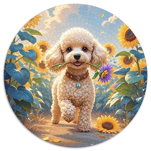 Spielzeug Pudel 1000 Teile Rundes Puzzle Kreatives Hund Geschenk Unmögliches Spiel Für Die Ganze Familie 1000pcs (67.5x67.5cm) von ZXOAWQX