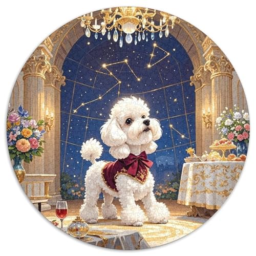 Spielzeug Pudel 1000 Teile Rundes Puzzle Kreatives Hund Jigsaw Geschenk EIN Herausforderndes Puzzle Für Die Ganze Familie 1000pcs (67.5x67.5cm) von ZXOAWQX