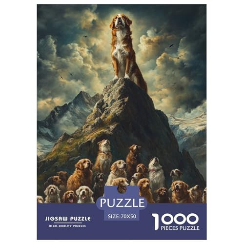 St. Bernard 1000 Teile Puzzles Clevere EIN Herausforderndes Für Erwachsene Und Kinder Ab 12 Jahren Tolle Geschenkidee 70x50cm/1000pcs von ZXOAWQX