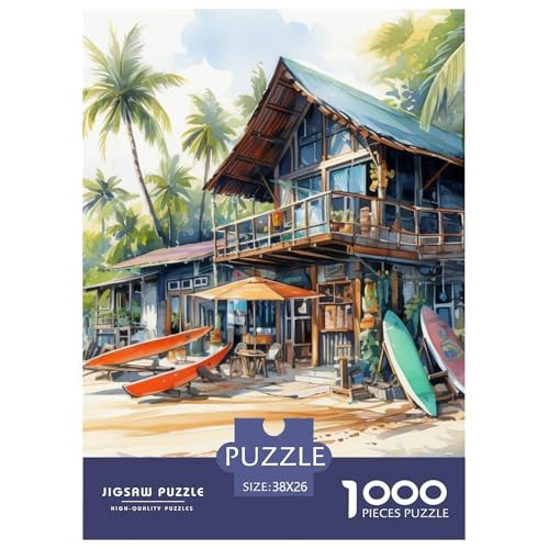 Strandgeschäft 1000 Teile Puzzles Clevere Kreative Unterhaltung Für Erwachsene Und Kinder Ab 12 Jahren Tolle Geschenkidee 38x26cm/1000pcs von ZXOAWQX