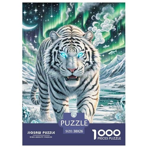 Tiger 1000 Teile Puzzles Clevere Lernspiel Herausforderung Spielzeug Für Die Ganze Familie Tolle Geschenkidee 38x26cm/1000pcs von ZXOAWQX