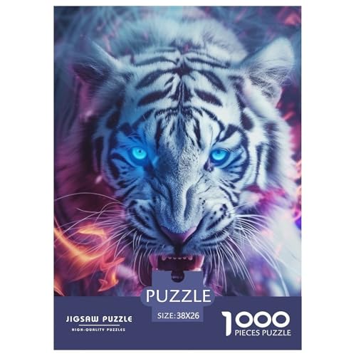 Tiger 1000 Teile Puzzles Puzzlespiele Klassisches Lernspiel Für Die Ganze Familie Tolle Geschenkidee 38x26cm/1000pcs von ZXOAWQX