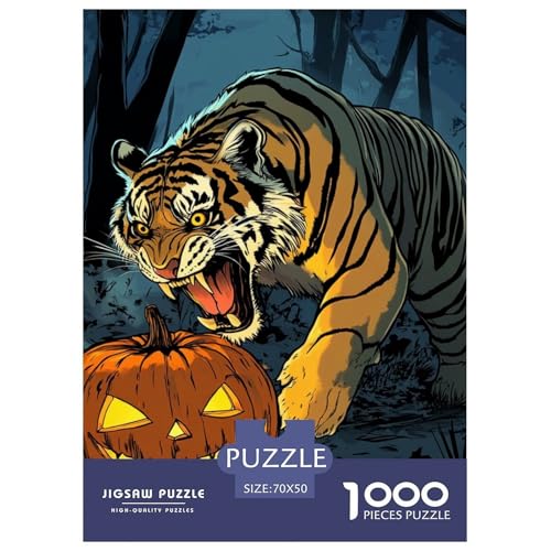 Tiger 1000 Teile Puzzles Puzzlespiele Lernspiel Herausforderung Spielzeug Für Erwachsene Und Kinder Ab 12 Jahren Tolle Geschenkidee 70x50cm/1000pcs von ZXOAWQX