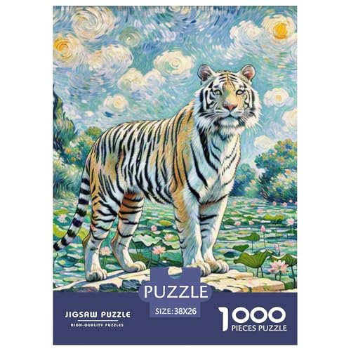 Tiger 1000 Teile Puzzles Tier Tier Dekoration EIN Herausforderndes Für Erwachsene Und Kinder Ab 12 Jahren Tolle Geschenkidee 38x26cm/1000pcs Tiger 1000 Teile Puzzles Tier Tier Dekoration EIN Herausforderndes Für Erwachsene Und Kinder Ab 12 Jahren Tolle Geschenkidee 38x26cm/1000pcs von ZXOAWQX