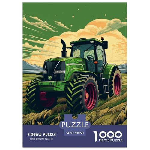 Traktor 1000 Teile Puzzles DekoRatteion Unmögliche Herausforderung Für Die Ganze Familie Tolle Geschenkidee 70x50cm/1000pcs von ZXOAWQX