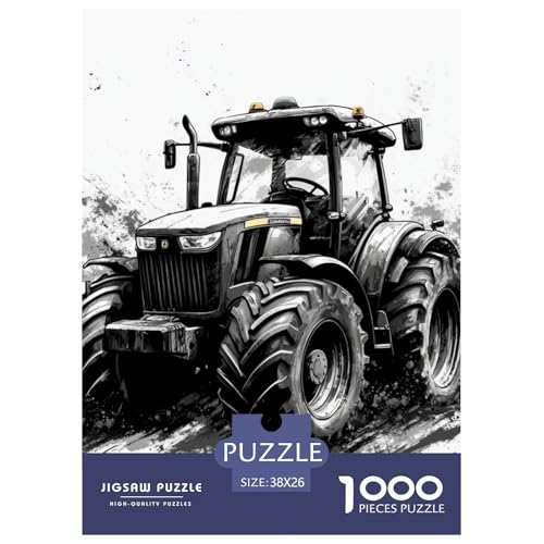 Traktor 1000 Teile Puzzles Dekoration Lernspiel Herausforderung Spielzeug Für Die Ganze Familie Tolle Geschenkidee 38x26cm/1000pcs von ZXOAWQX