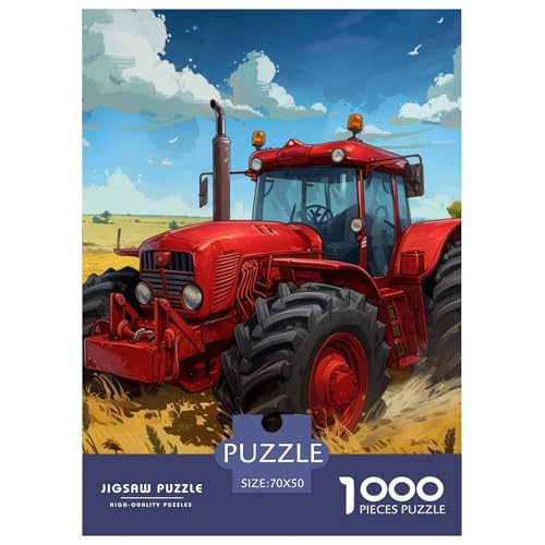 Traktor 1000 Teile Puzzles Puzzlespiele EIN Herausforderndes Für Erwachsene Und Kinder Ab 12 Jahren Tolle Geschenkidee 70x50cm/1000pcs von ZXOAWQX