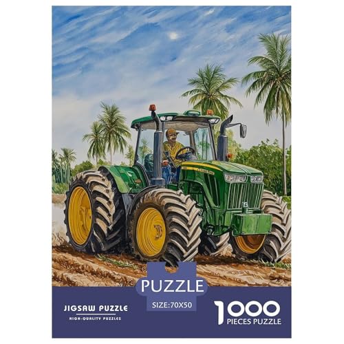 Traktor 1000 Teile Puzzles Puzzlespiele Klassisches Lernspiel Für Die Ganze Familie Tolle Geschenkidee 70x50cm/1000pcs von ZXOAWQX
