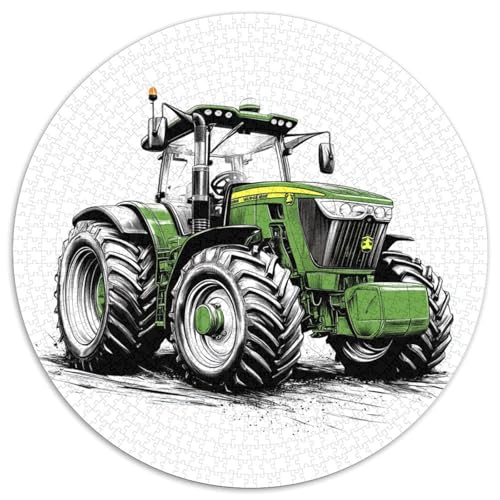 Traktor 1000 Teile Round Puzzle Kreatives Geschenk EIN Herausforderndes Für Erwachsene Und Kinder 1000pcs (67.5x67.5cm) von ZXOAWQX