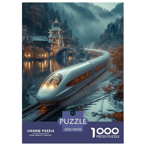 Traumzug 1000 Teile Puzzles Puzzlespiele Lernspiel Herausforderung Spielzeug Für Erwachsene Tolle Geschenkidee 70x50cm/1000pcs von ZXOAWQX