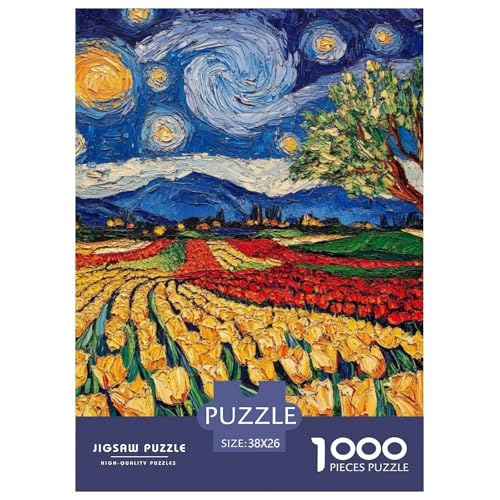 Tulpen 1000 Teile Puzzles DekoRatteion Klassisches Lernspiel Für Die Ganze Familie Tolle Geschenkidee 38x26cm/1000pcs von ZXOAWQX