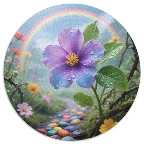 Violett 1000 Teile Rundes Puzzle Kreatives Geschenk Unmögliches Spiel Für Erwachsene Und Kinder 1000pcs (67.5x67.5cm) von ZXOAWQX