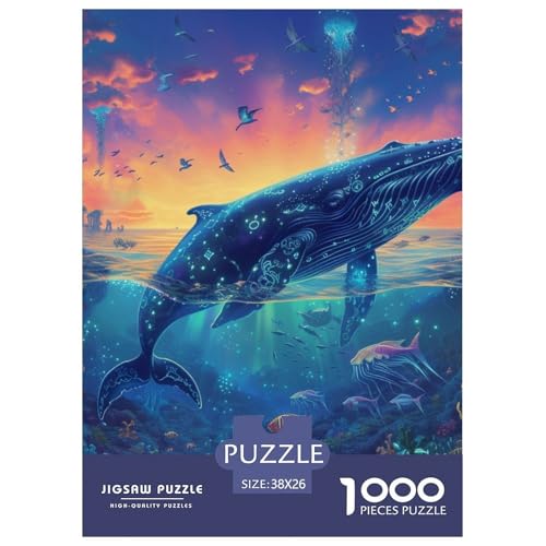 Wal 1000 Teile Puzzles Clevere EIN Herausforderndes Für Erwachsene Und Kinder Ab 12 Jahren Tolle Geschenkidee 38x26cm/1000pcs Wal 1000 Teile Puzzles Clevere EIN Herausforderndes Für Erwachsene Und Kinder Ab 12 Jahren Tolle Geschenkidee 38x26cm/1000pcs von ZXOAWQX