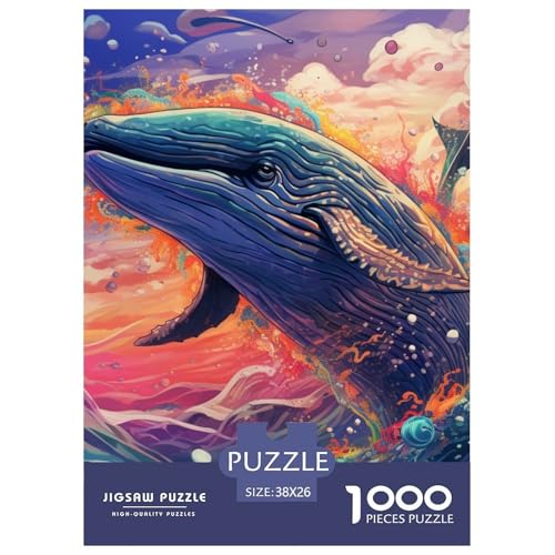 Wal Dance Bunte Kunst 1000 Teile Puzzles Dekoration Lernspiel Herausforderung Spielzeug Für Die Ganze Familie Tolle Geschenkidee 38x26cm/1000pcs von ZXOAWQX