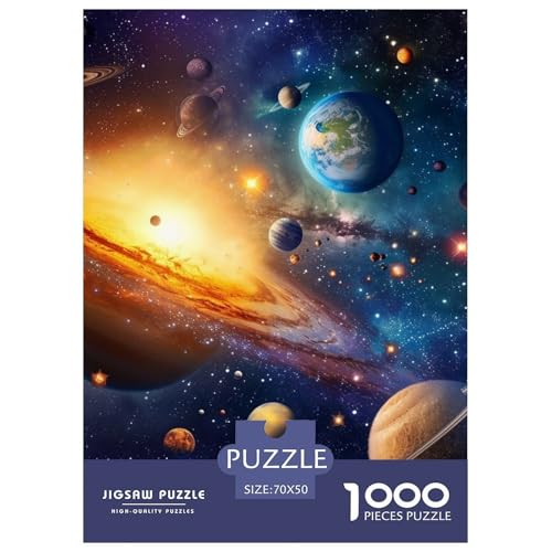 Weltraum 1000 Teile Puzzles Puzzlespiele Klassisches Lernspiel Für Erwachsene Und Kinder Ab 12 Jahren Tolle Geschenkidee 70x50cm/1000pcs von ZXOAWQX